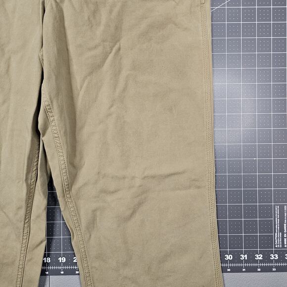 Carhartt Pants Mens 34x36 Brown Rugged Flex Carpenter Canvas Stretch Straight - Picture 2 of 16